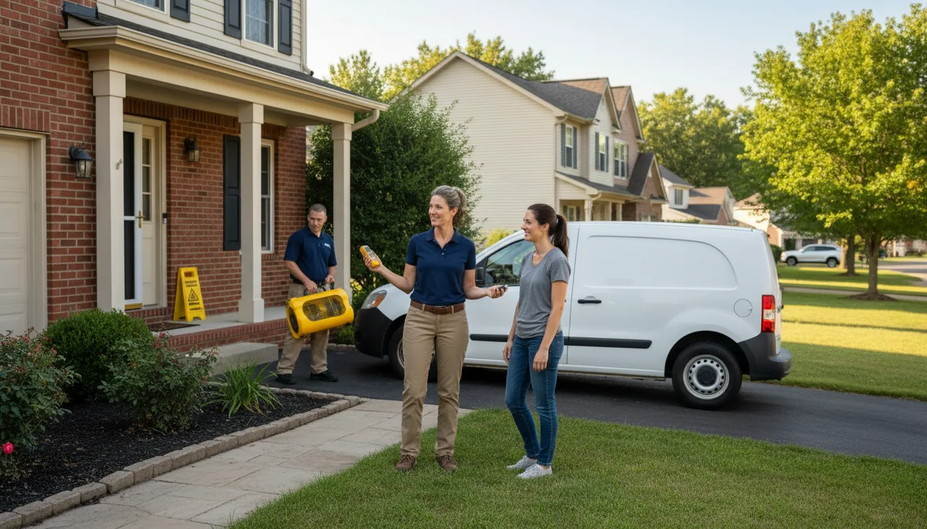 Residential water damage restoration in Evans, LA